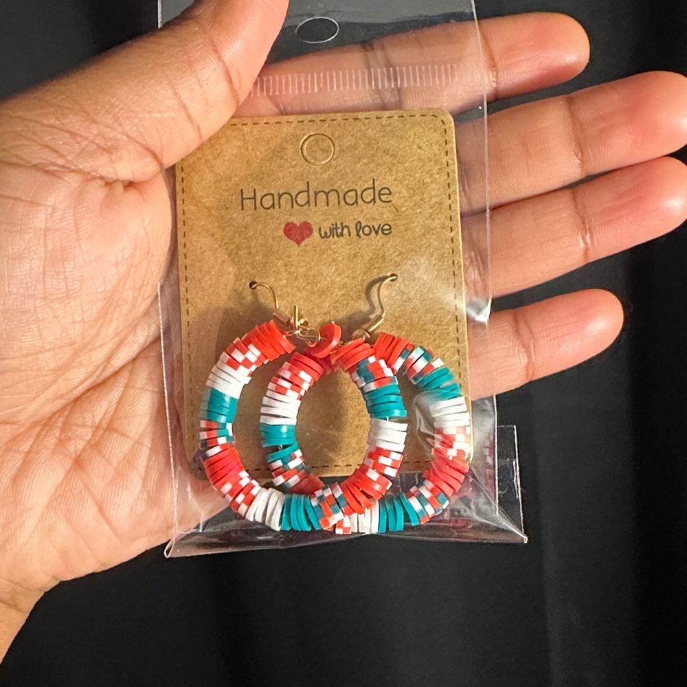 Handmade Multicolor Hoop Earrings